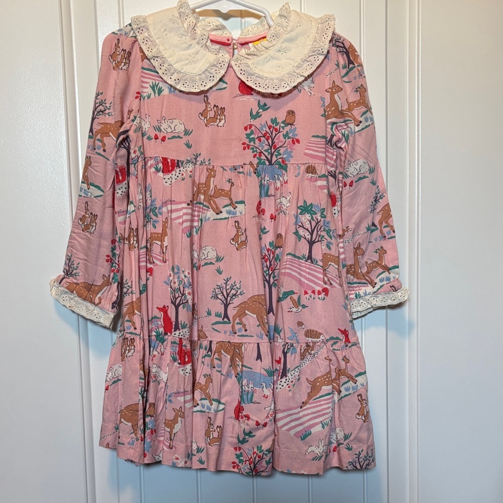 Mini Boden Pink Dress with Lace Detail. Mini Boden.